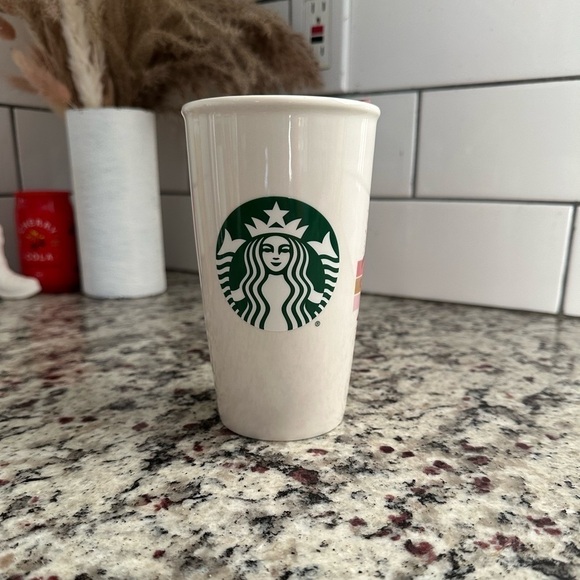 Starbucks Disneyland Mickey Mouse Ceramic Coffee Travel Tumbler Mug 12oz - Picture 2 of 5